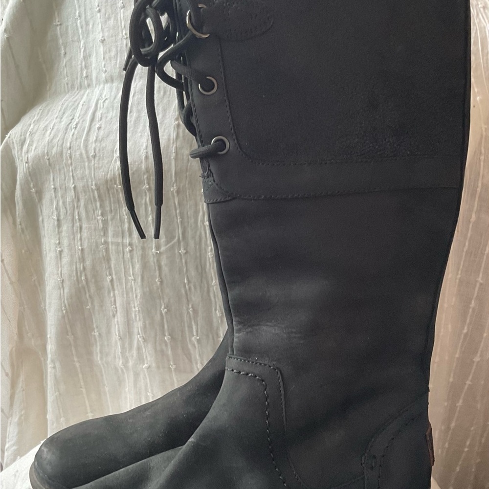 UGG Black Waterproof Boots with Lacing